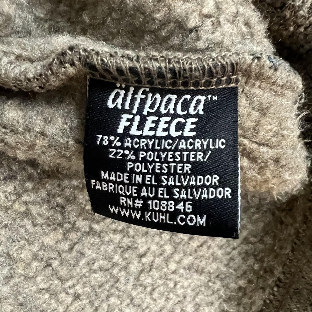 Kuhl Sweater Mens Large Brown Alfpaca Fleece 1/4 Zip Outdoor Hiking Pullover - Picture 9 of 12